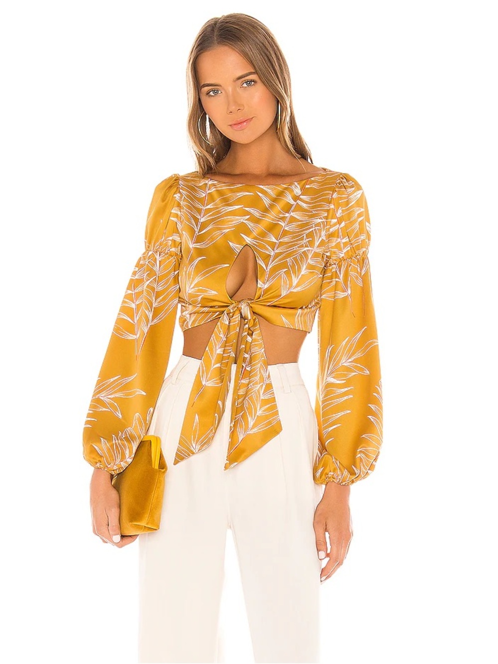 NWT Revolve Camila Coelho Marcia in Gold Tropical